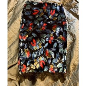 ASTR velvet pencil skirt